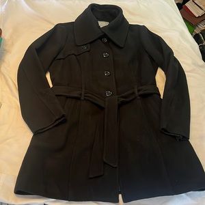 Black knee length coat